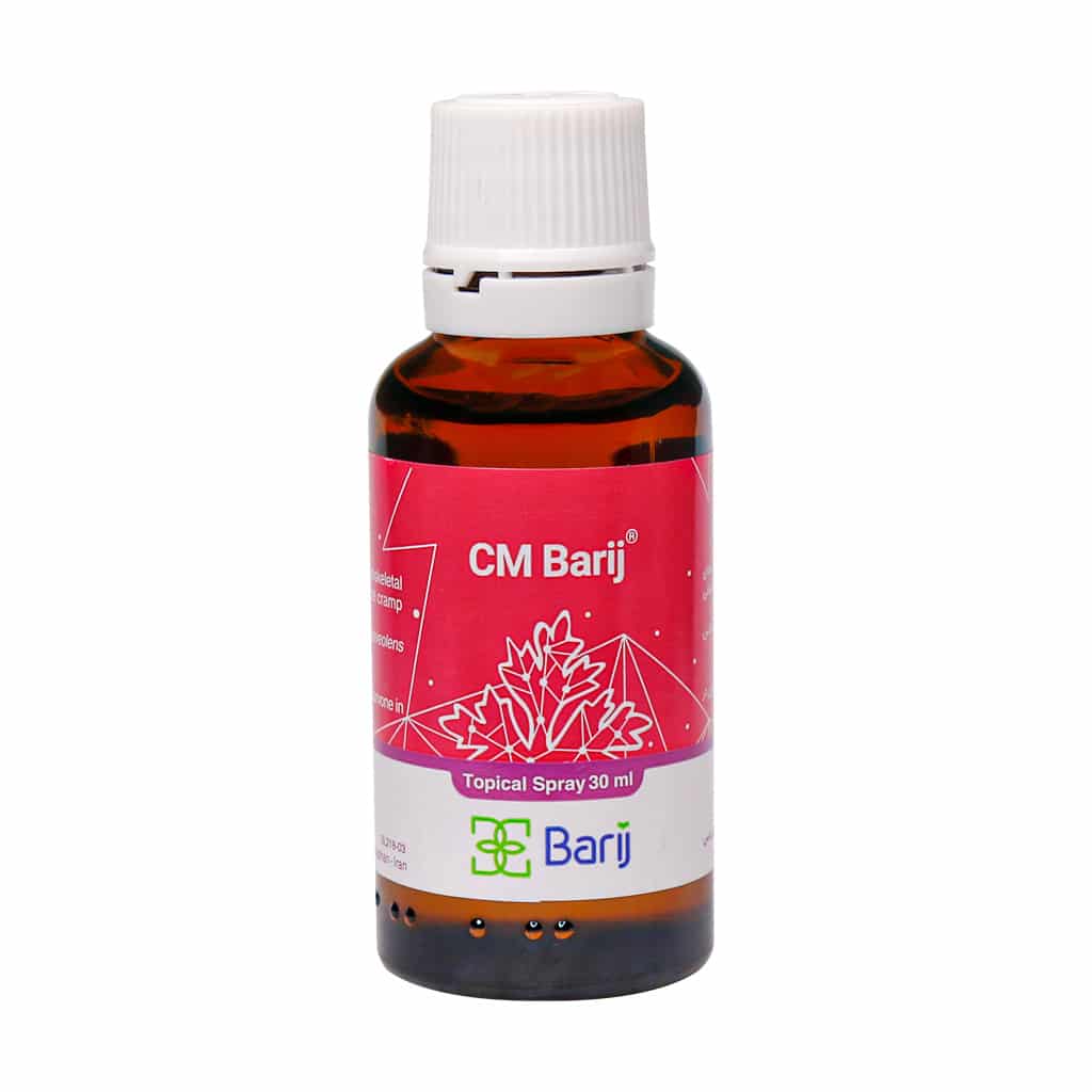 اسپری موضعی سی ام باریج اسانس ۳۰ میلی لیتر در ظرف شیشه ای