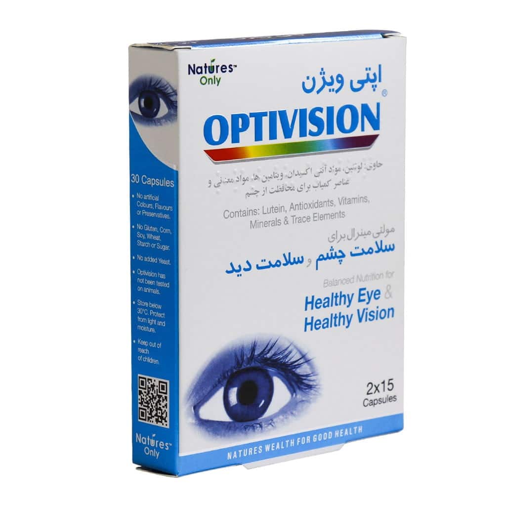 بسته کپسول اپتی ویژن نیچرز اونلی ۳۰ عددی برای حفظ سلامت چشم