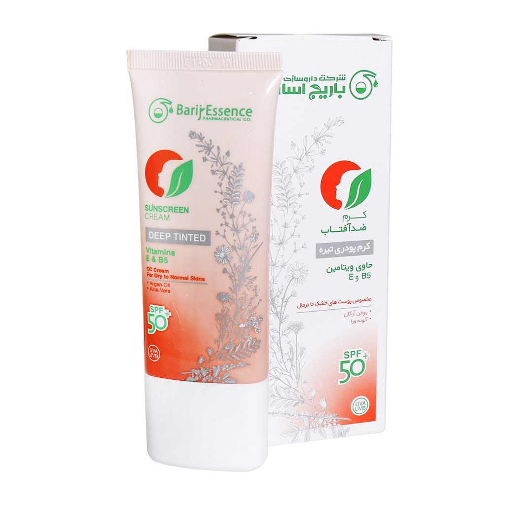 تیوپ کرم ضد آفتاب SPF50 پوست خشک و نرمال باریج اسانس 60 میلی لیتر