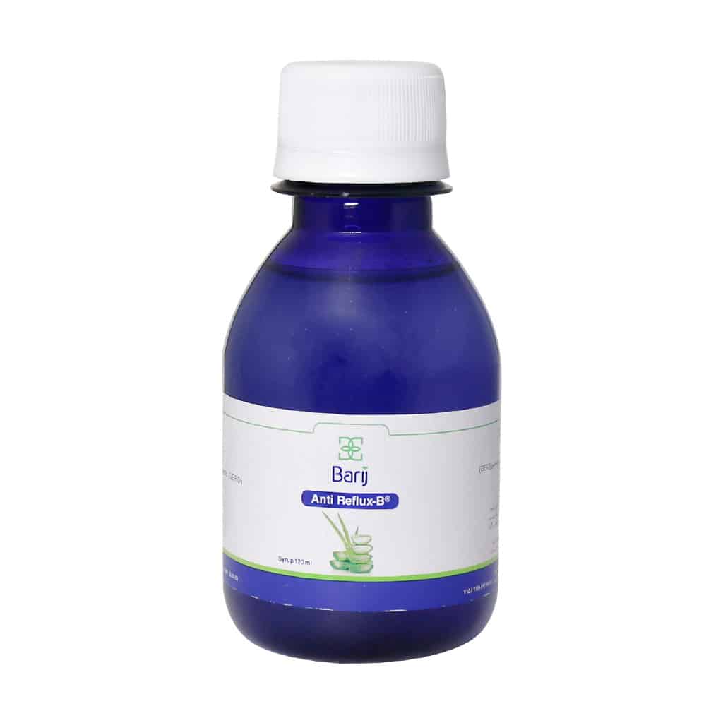 شربت گیاهی آنتی رفلاکس بی باریج اسانس ۱۲۰ میلی لیتری حاوی عصاره آلوئه ورا