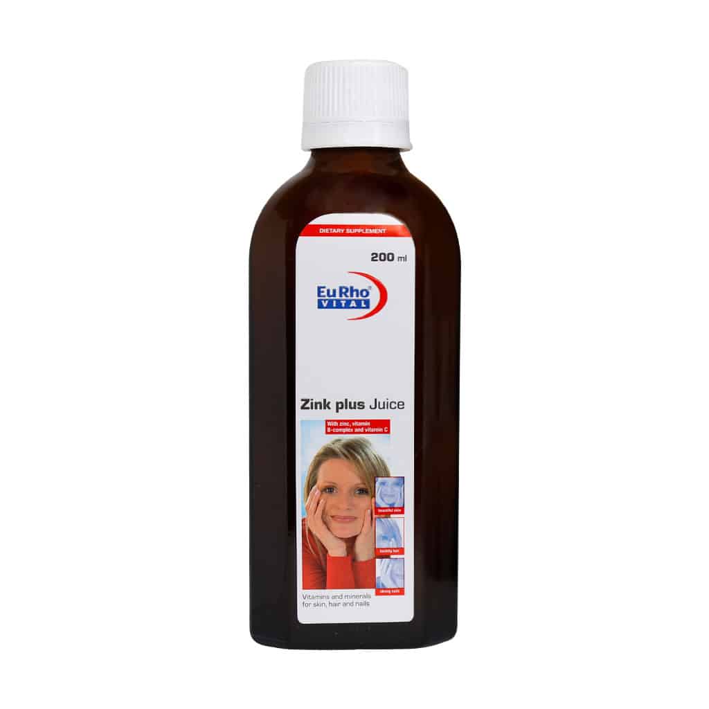 شیشه شربت زینک پلاس یوروویتال ۲۰۰ میلی لیتری با طعم پرتقال