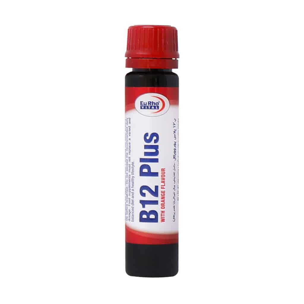 بسته ۶ عددی ویال خوراکی ویتامین B12 پلاس یوروویتال با طعم پرتقال