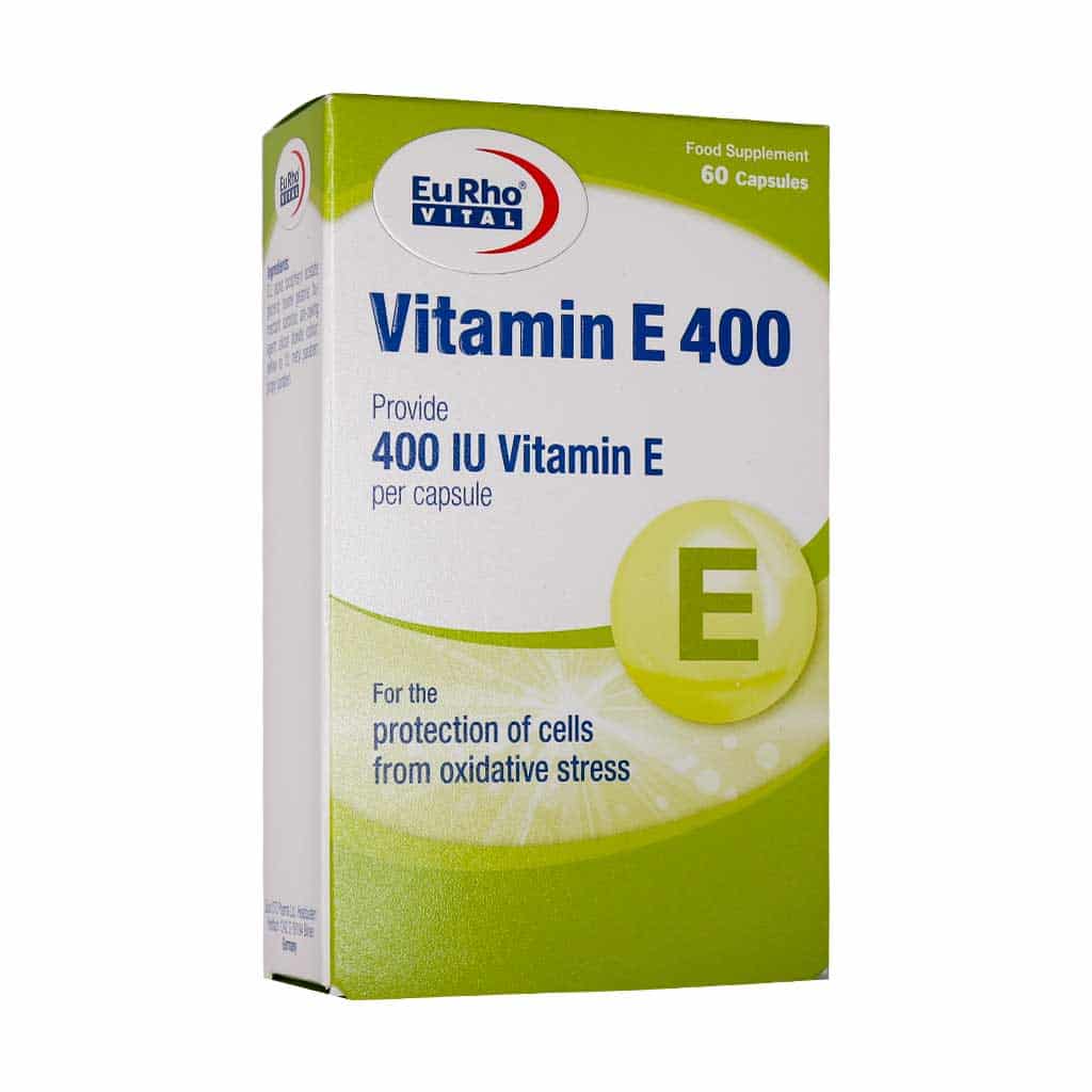 جعبه کپسول ژلاتینی ویتامین E 400 یوروویتال