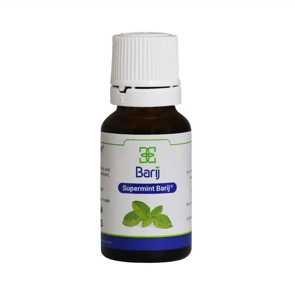شیشه قطره خوراکی سوپرمینت باریج اسانس ۱۵ میلی لیتر برای رفع نفخ و سوءهاضمه